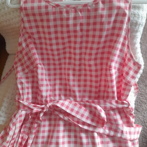 Pink/White Checked Barbiecore Sundress - Picture 2 of 4